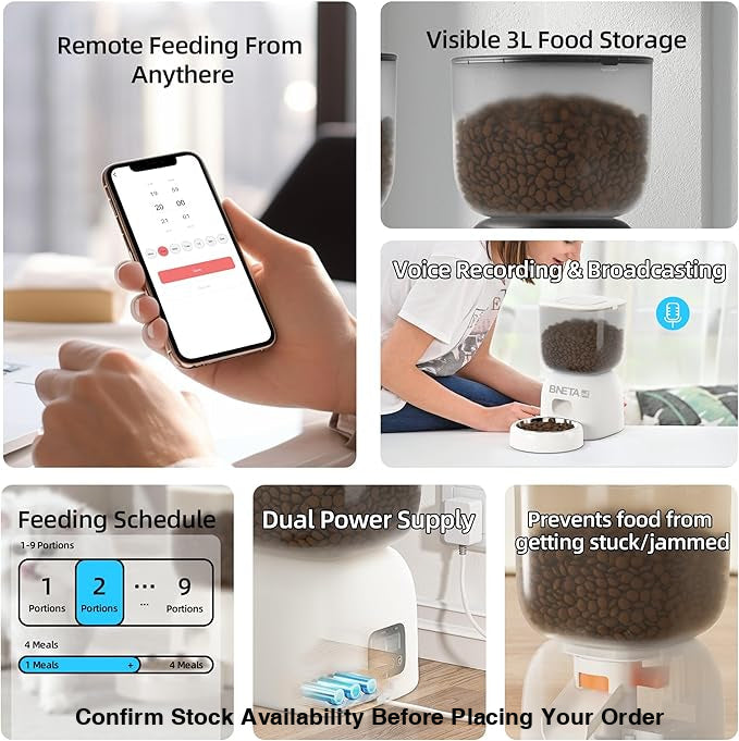 BNETA Automatic Smart Wi-Fi Pet Feeder F14-W