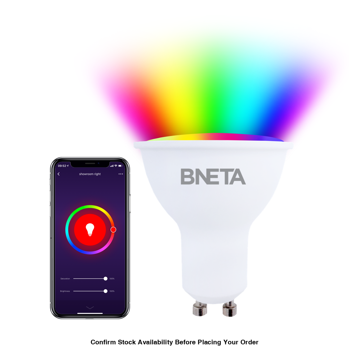 BNETA IoT Smart WiFi Colour + Warm/Cool White LED Bulb (GU10)