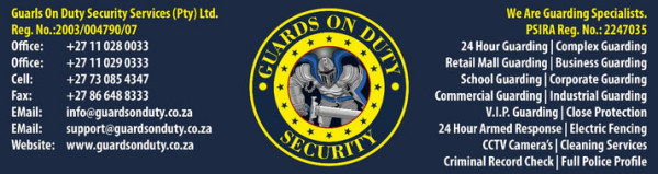 Birch Acres Ext 91 Kempton Park Security Guard (Free Quotation)