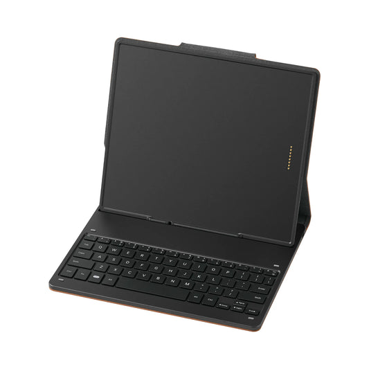 Boox Note Air 6C Keyboard folio open in laptop position with the QWERTY keyboard and tablet holder
