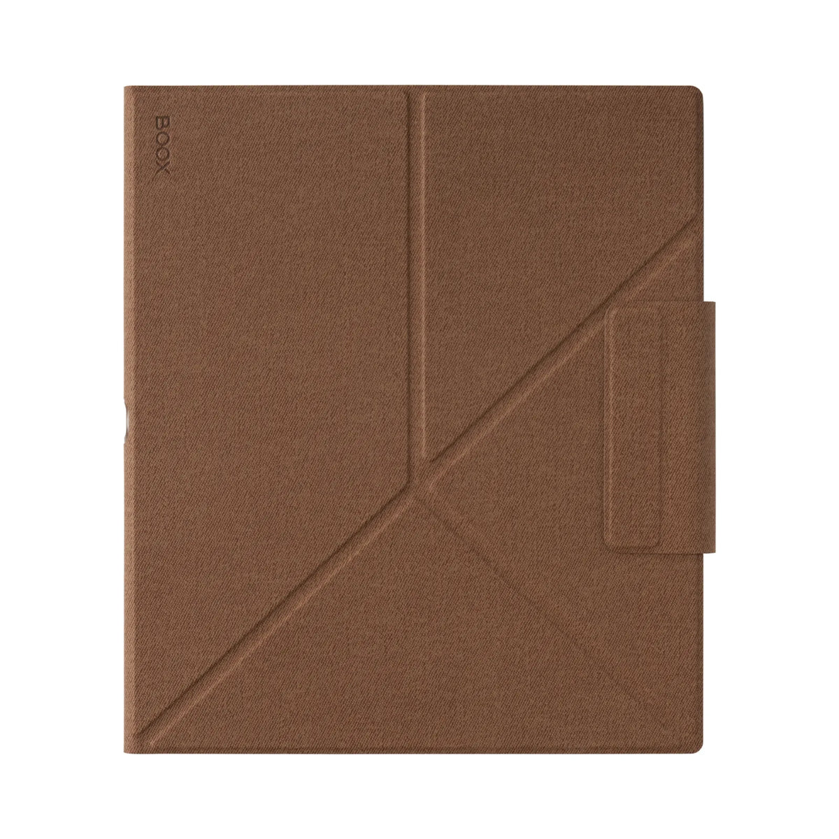 Boox Note Air 6C Magnetic Cover in brown with origami fold lines and magnetic clasp