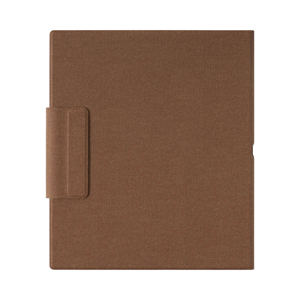 Boox Note Air 6C Magnetic Cover in brown, back with the clasp wrapped around