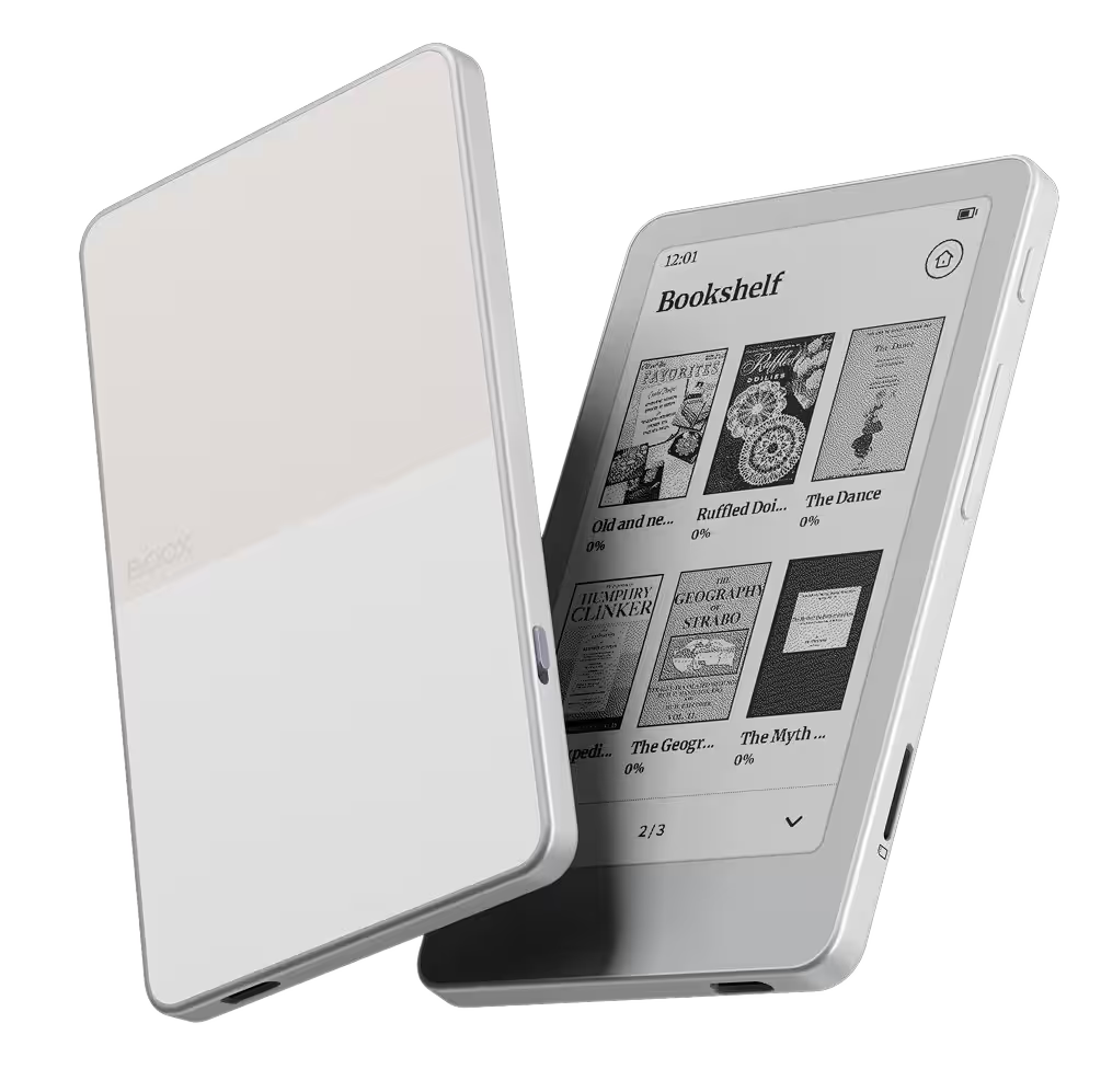 Boox Picco 3.97-inch E Ink pocket e-reader, front and back