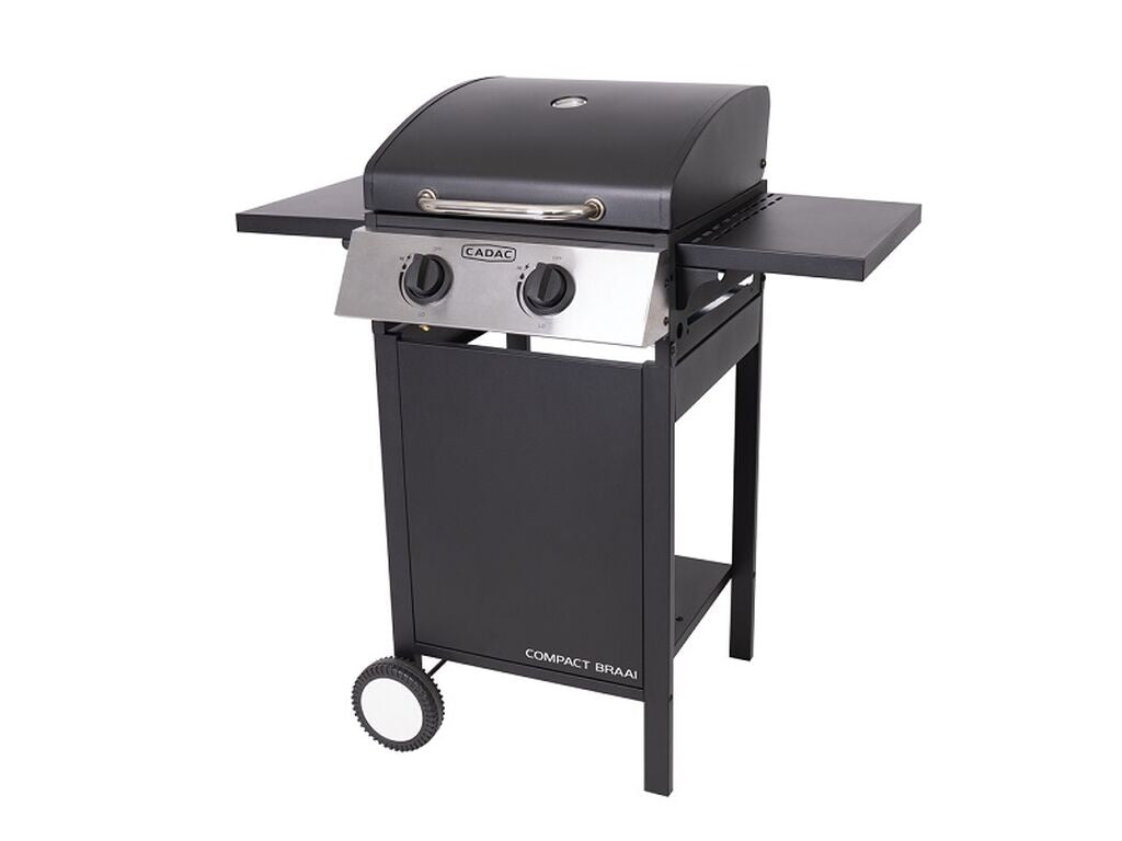 Born Free 2 Burner Compact Patio Braai - Black