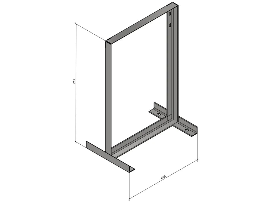Square Wall Bracket – 710mm Off Set