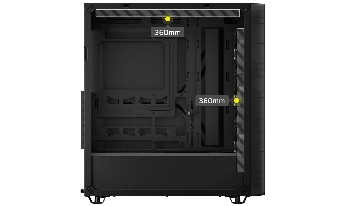 3200D RS ARGB Mid-Tower PC Case; 3x RS120 ARGB fans incl - Smoke.