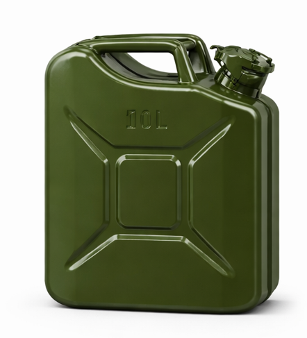 Green Metal Jerry Can - 10 Litre