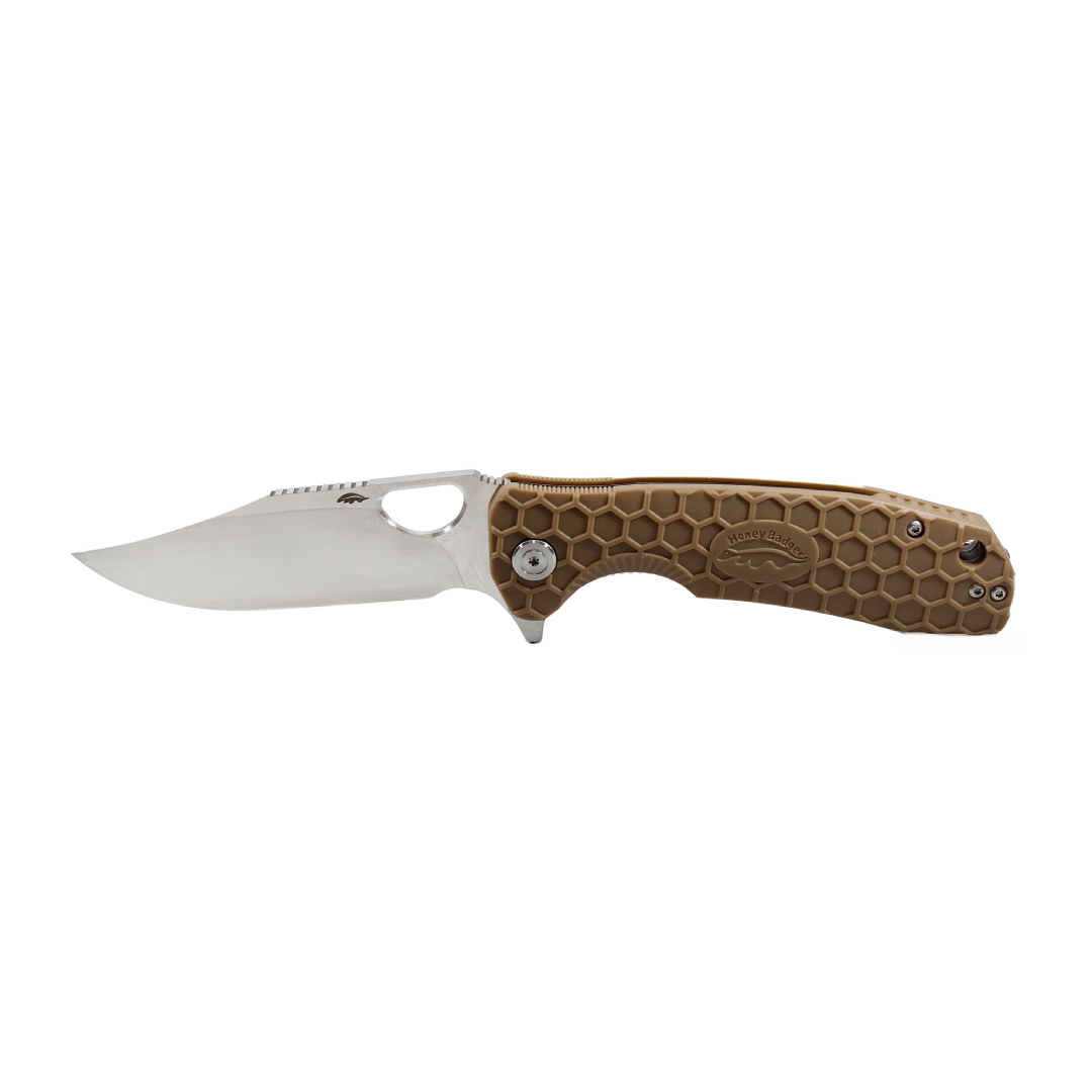Honey Badger Cpl-Tan H.Badger Clip-Point L/R Medium - HB4070