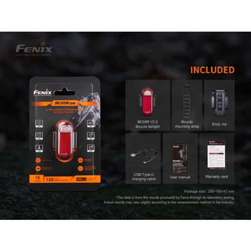 Fenix Taillight BC05R v2.0 Bike Light - Rechargeable