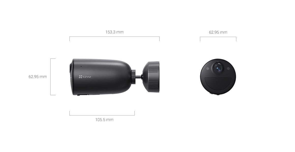 EZVIZ EB3 4G 2K Smart Security Battery Camera Solar Kit