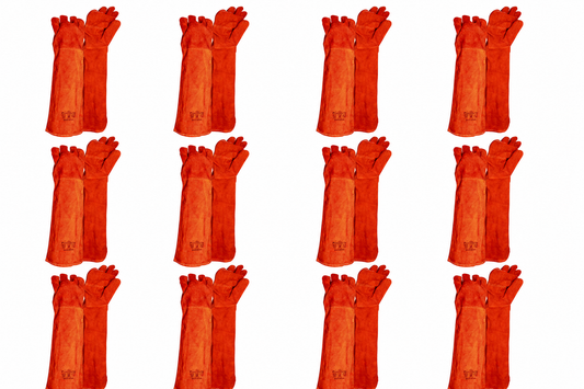 Pinnacle Red Heat Resistant Apron Glove, Kevlar Stitch, Shoulder Length 16" (Pack Of 12) - Guards On Duty Shop & Security Guards