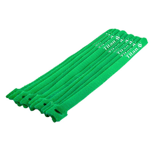 Cable Ties Hook & Loop Grn 200 x 12.5mm (100 Pack)