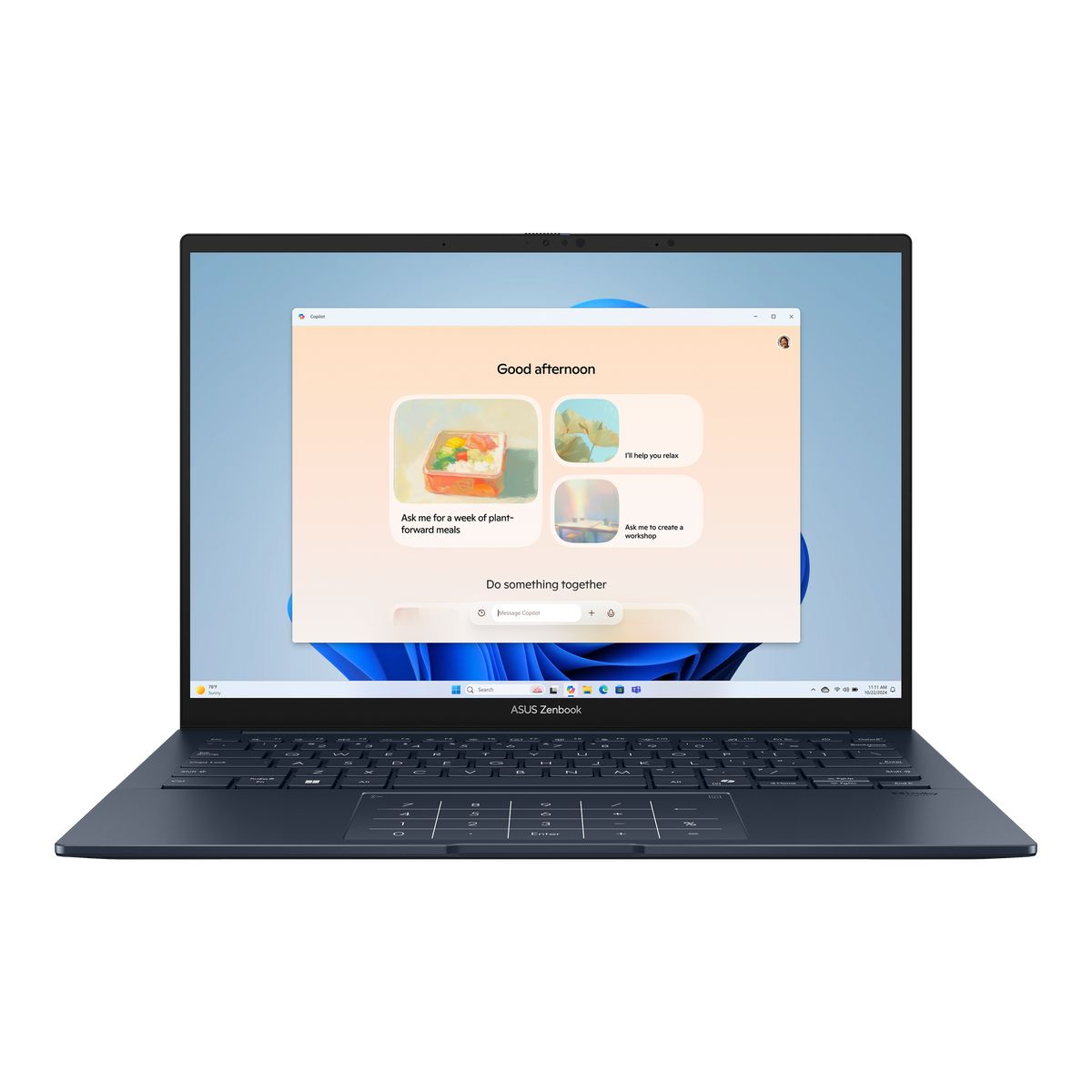 ASUS ZENBOOK 14|UX3405CA-OU93210BL1X|14'' 3K OLED|TCH|500NITS|BLUE|Ultra 9-285H|LPDDR5X 32GB OB|1TB PCIE SSD|SLEEVE|WIN11 PRO