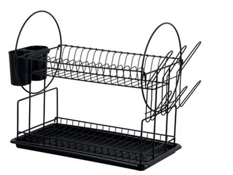 CASA Catania 203 2-Tier Dish Drainer Matt Black