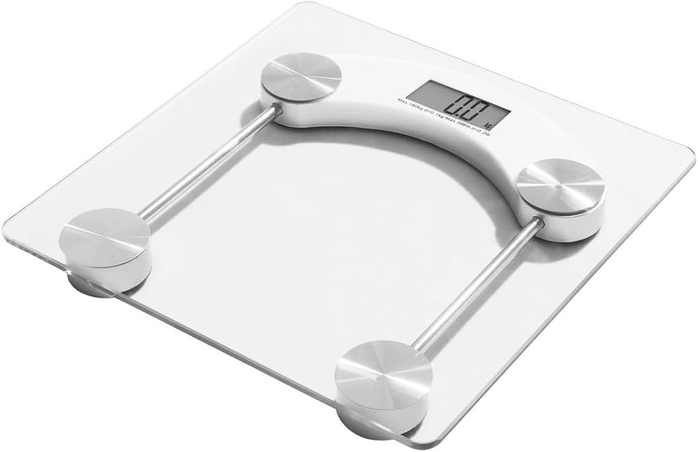 CASA Electronic Round Glass Bathroom Scale Clear