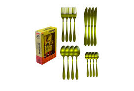 CASA Siena Cutlery Set 16 Piece Matt Gold