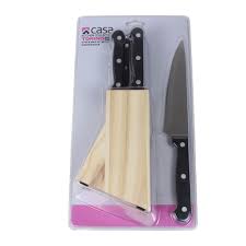 CASA Torino 6-Piece Knife Set with Wooden Block