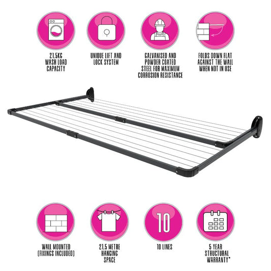 CASA Twin Folding Laundry Frame - Guards On Duty Shop & Security Guards