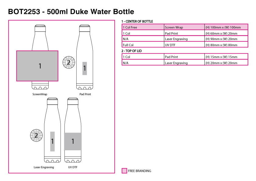 500ml Duke Water Bottle