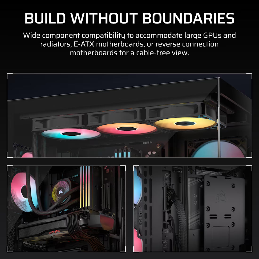3500X RS-R ARGB Tempered Glass Mid-Tower PC Case; Black