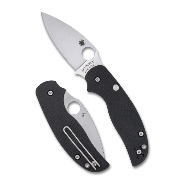 Spyderco Sage 6 Button Compression Lock Carbon Fiber CPM S30V PlainEdge (C123CFBCLP)