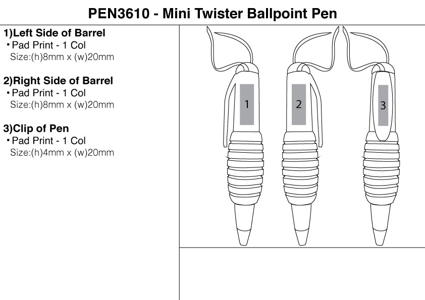 Mini Twister Ballpoint Pen