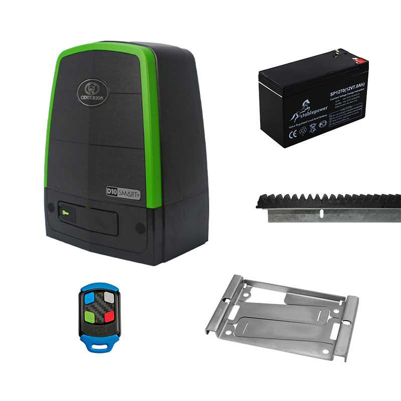 Centurion Motor Kit D10 SMART+  2x Tx4 Nyl Rack Battery Base Plate