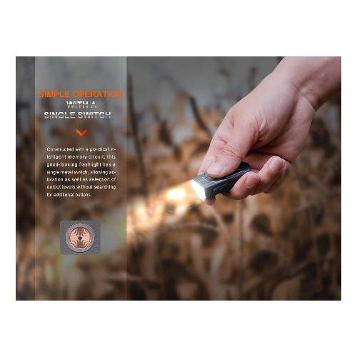 Fenix E03R V2.0 LED Flashlight Grey