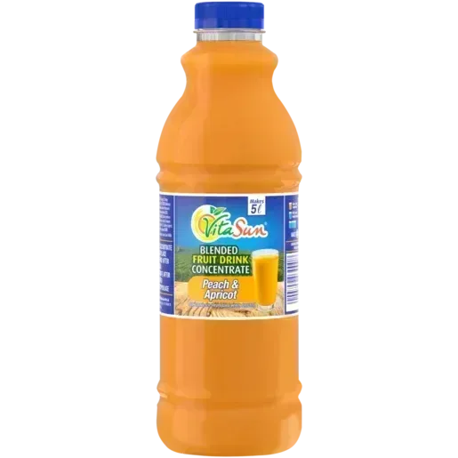 Vita Sun 9 X 1Lt Peach Apricot 8% Blended Fruit Drink Concentrate 1 Liter (Sold 9 x 1L Per Case) Guards On Duty Security