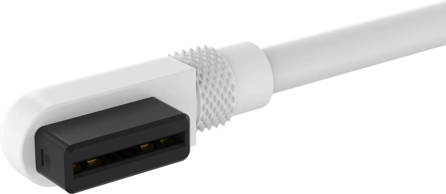 Corsair iCUE LINK Cable; 2x 135mm with Slim 90° connectors; White