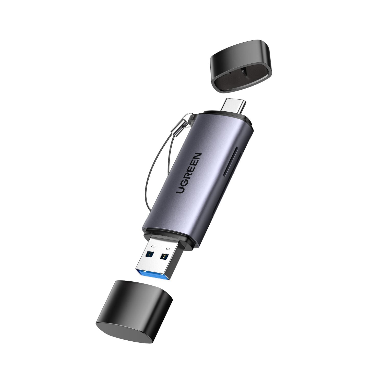 UGREEN CM185-50706 2-in-1 OTG Card Reader | Type-C | USB-A - Silver - Guards On Duty Shop & Security Guards