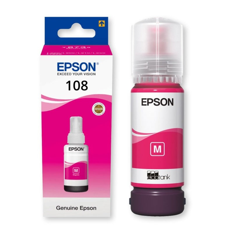 Epson - 108 Ecotank Magenta Ink Bottle, 5,400 Pages