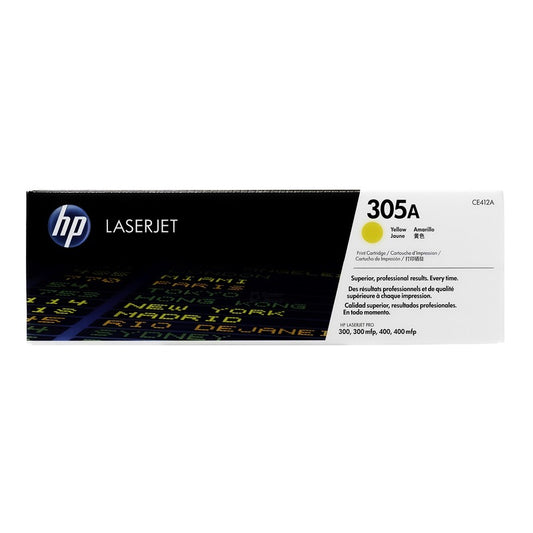 HP - Hp 305a Yellow Original Laserjet Toner Cartridge,2,600 Pages