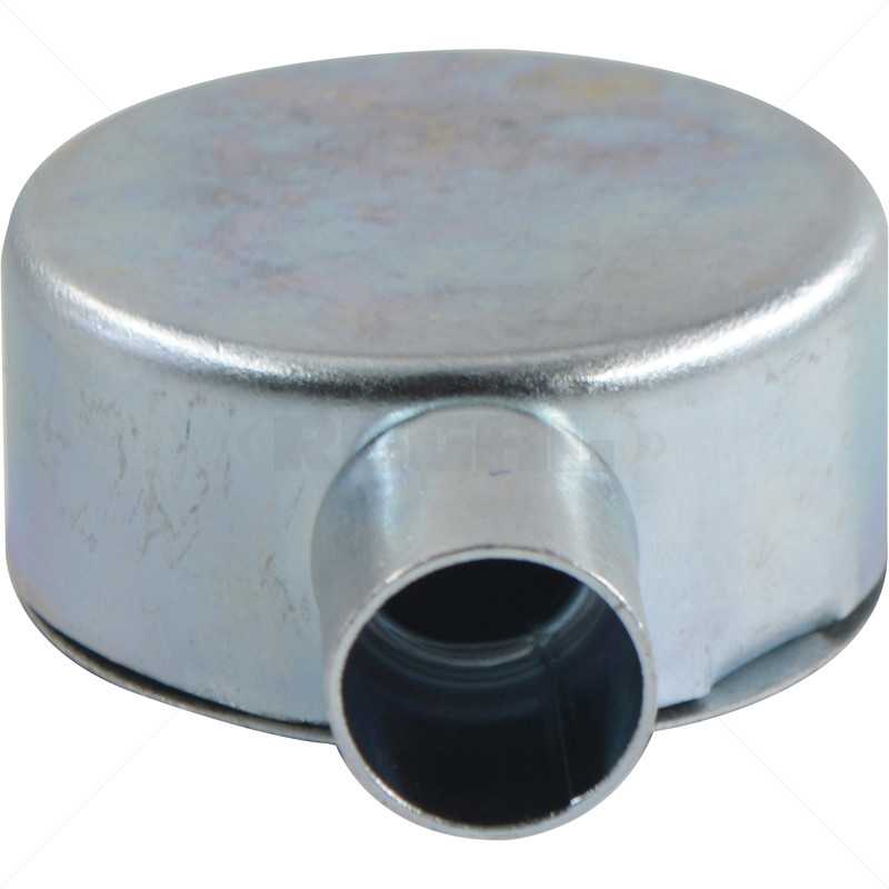 Conduit Bosal - 20mm 1-Way Box Galvanised incl Lid & Screws