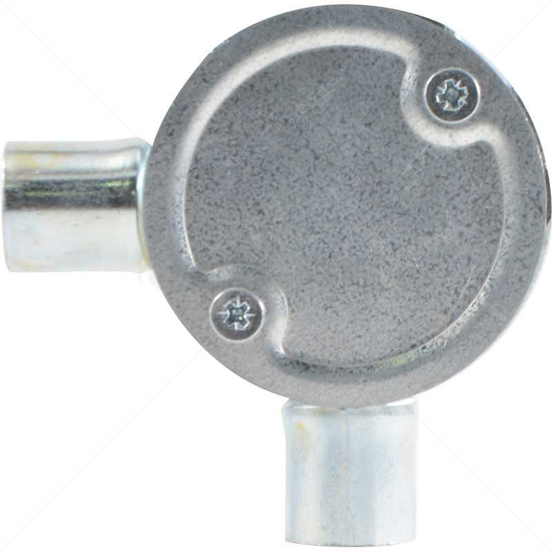 Conduit Bosal - 20mm 2-Way Angle Box Galvanised incl Lid & Screws