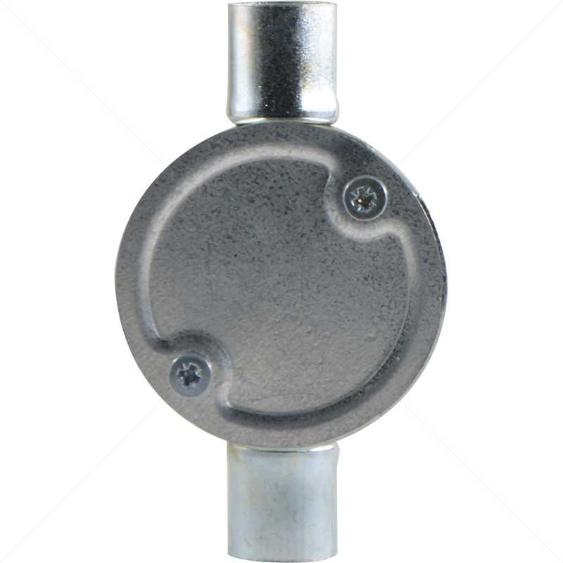 Conduit Bosal - 20mm 2-Way Box Galvanised incl Lid & Screws