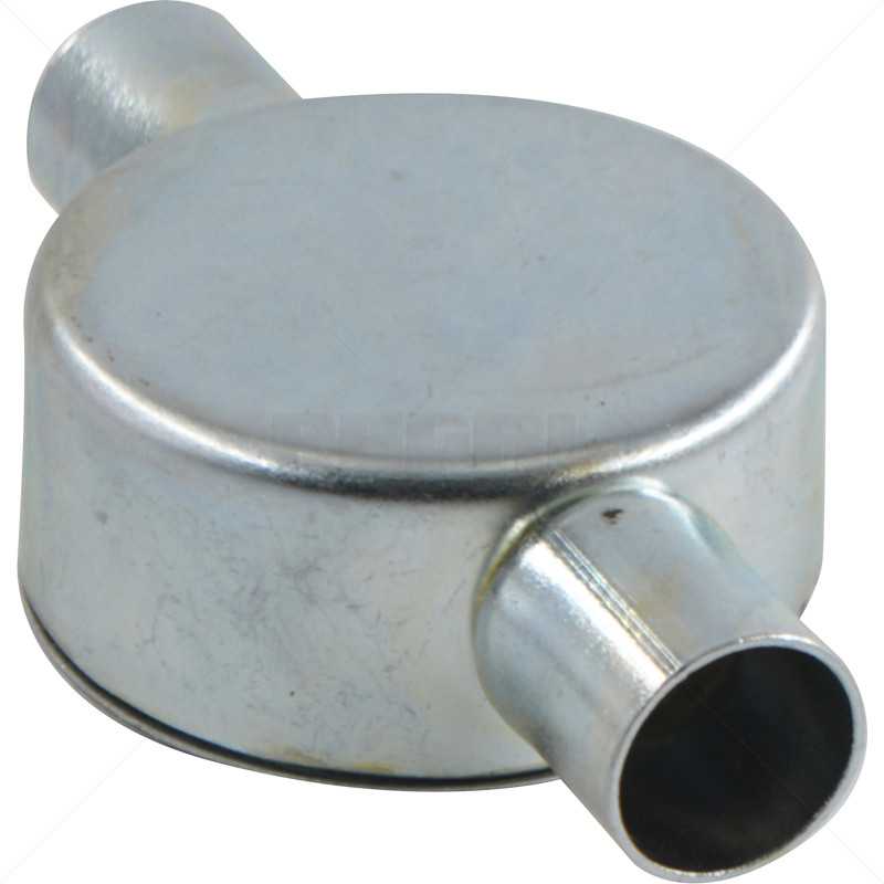 Conduit Bosal - 20mm 2-Way Box Galvanised incl Lid & Screws