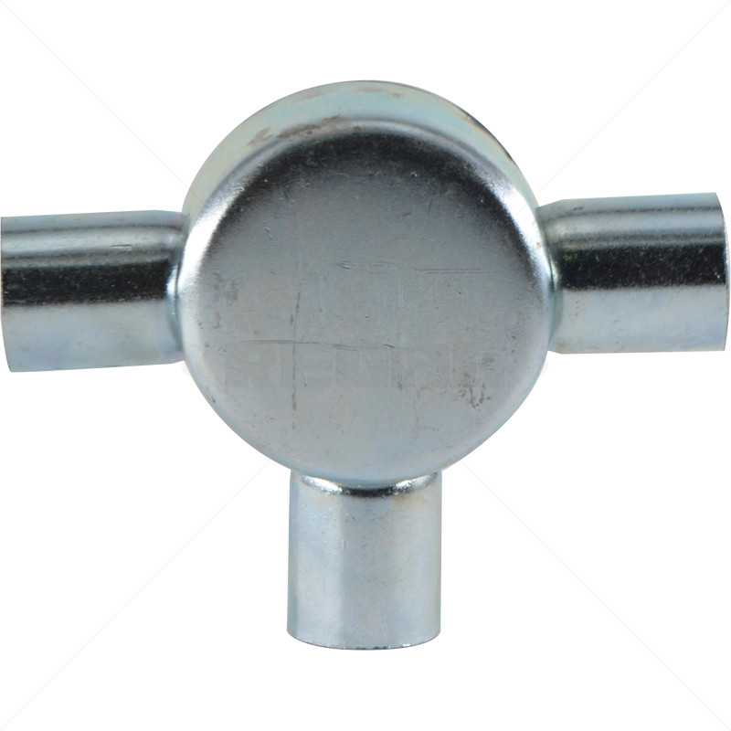 Conduit Bosal - 25mm 3-Way Box Galvanised incl Lid & Screws