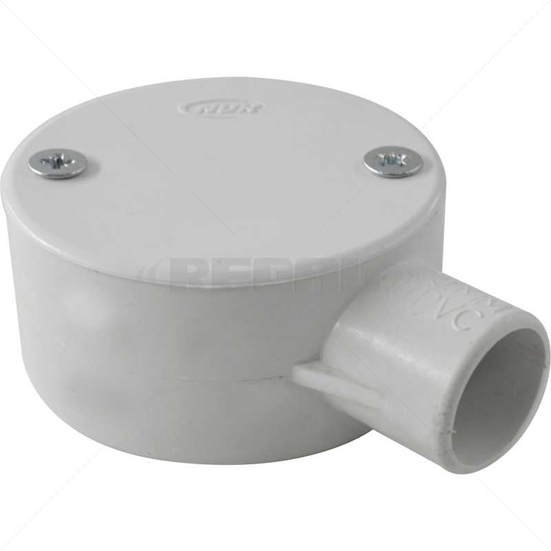Conduit PVC 20mm 1-Way Box Lid & Screws