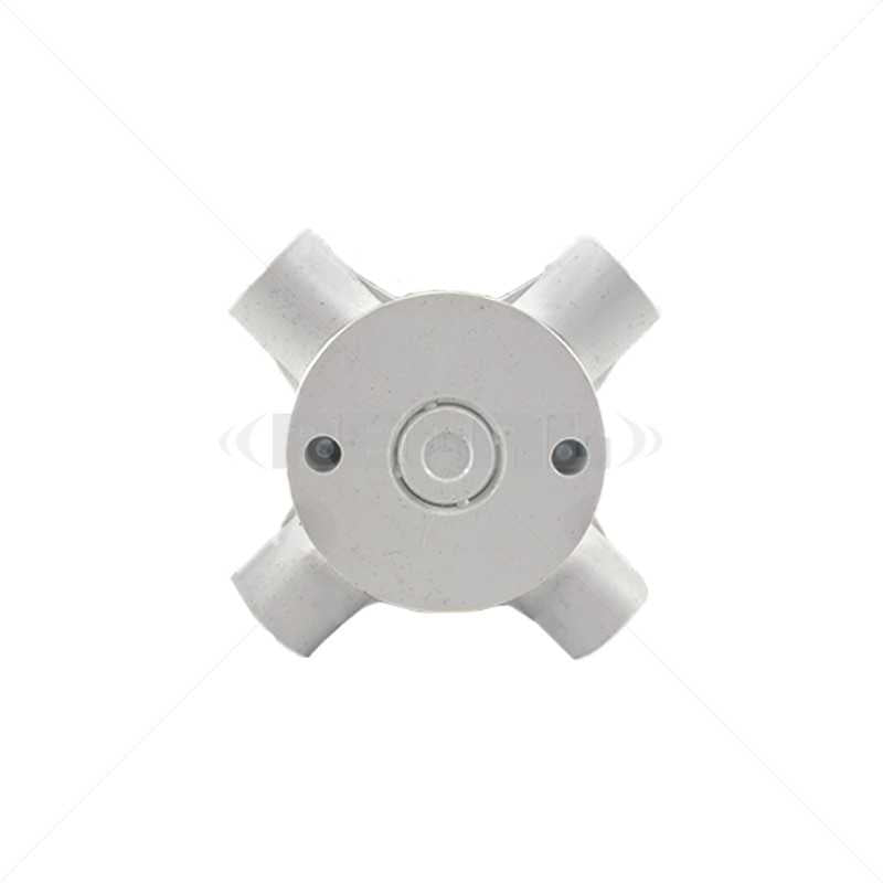 Conduit PVC - 20mm 4-Way Box with Lid and Screws