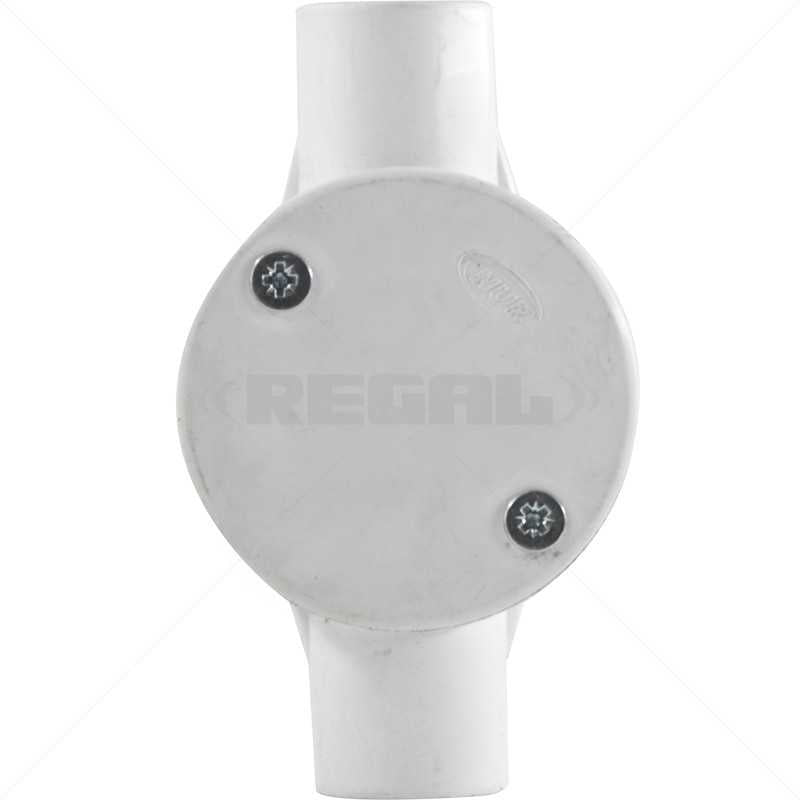 Conduit PVC - 25mm 2-Way Box with Lid and Screws