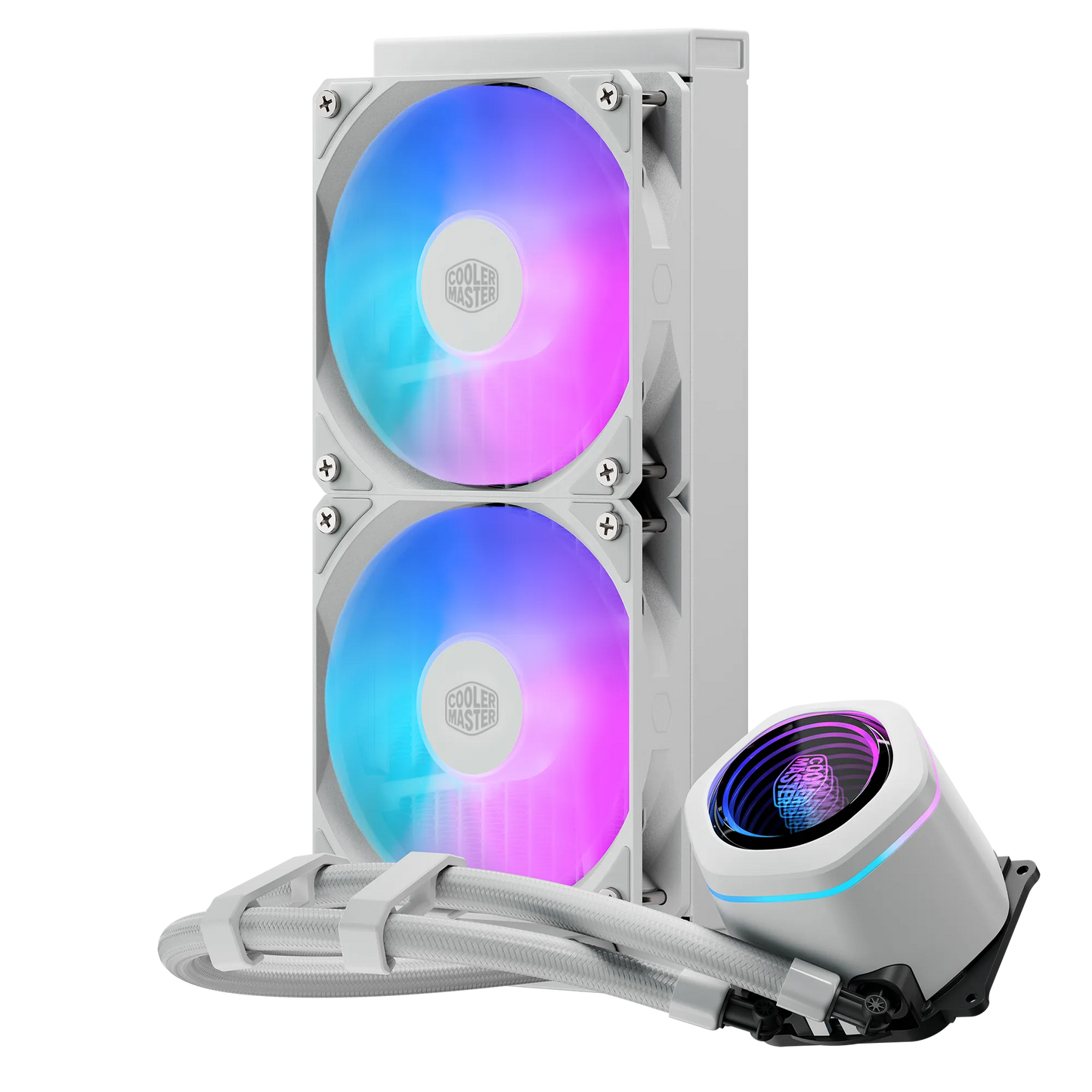 Cooler Master MasterLiquid Core Nex 240 White ARGB; 240mm AIO liquid cooler; Dual Chamber Pump;Intel LGA1700/1200/115& AM4; AM5