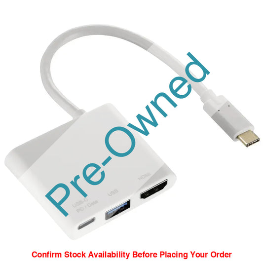 CPO HAMA USB TYPE- C 3IN1 MULTIPORT ADAPTER FOR USB 3.1 & HDMI & USB-C WHITE CPO - BOX OPENED/BOX DAMAGED - Guards On Duty Shop & Security Guards