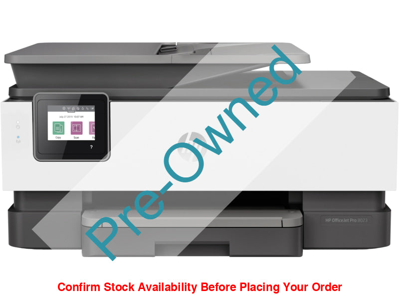 CPO HP OFFICEJET PRO 8023 ALL-IN-ONE PRINTER CPO - BOX OPENED/BOX DAMAGED NO INK INCLUDED - Guards On Duty Shop & Security Guards
