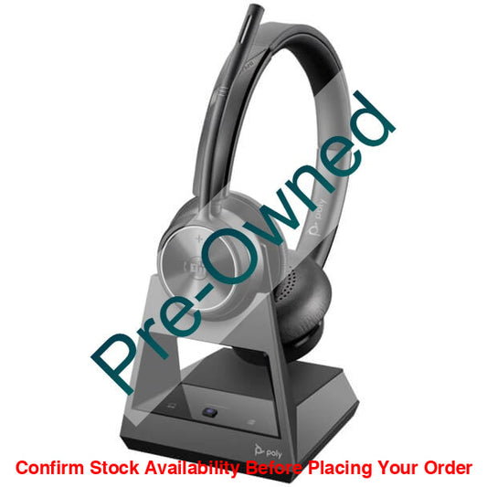 CPO POLY SAVI 7320 UC STEREO MICROSOFT TEAMS CERTIFIED DECT HEADSET CPO - BOX OPENED/BOX DAMAGED - Guards On Duty Shop & Security Guards