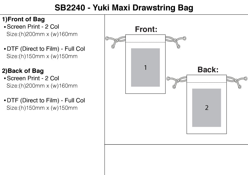 Yuki Maxi Drawstring Bag