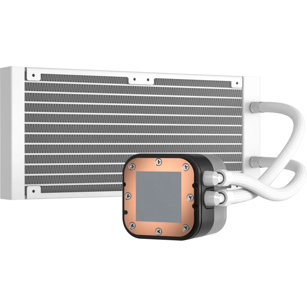 Corsair iCUE H100i ELITE RGB 240mm Liquid CPU Cooler - White AMD: AM5; AM4; sTRX4; sTR5 | Intel LGA: 1700/1851; 1200; 115X; 2066