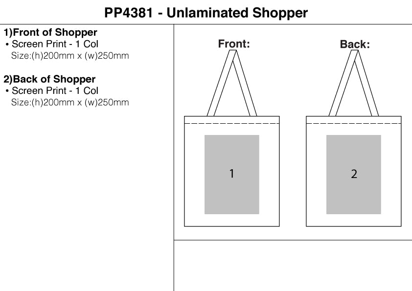 Unlaminated Shopper