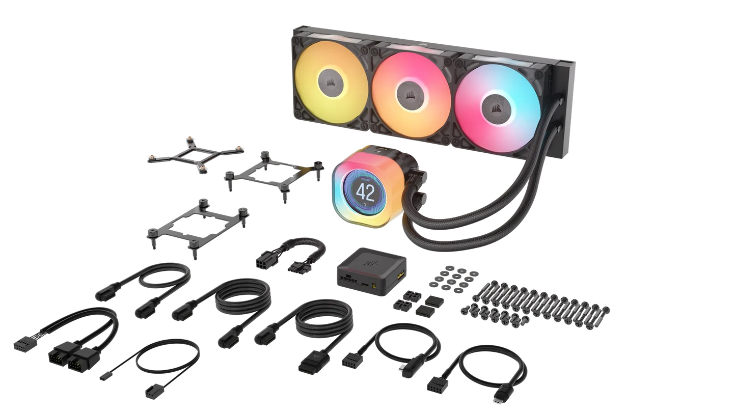 Corsair iCUE LINK TITAN 240 RX LCD Liquid CPU Cooler – RX120 RGB Fans – Fits Intel® LGA 1851/1700; AMD® AM5/AM4.