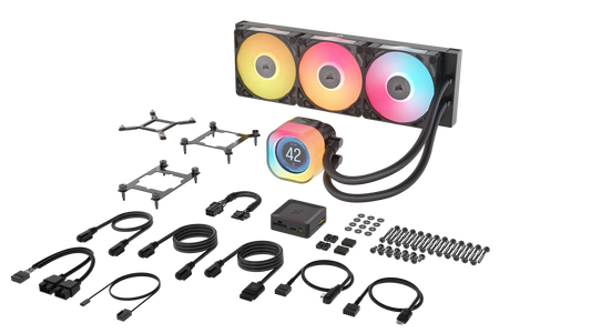 Corsair iCUE LINK TITAN 360 RX LCD Liquid CPU Cooler – RX120 RGB Fans – Fits Intel® LGA 1851/1700; AMD® AM5/AM4.